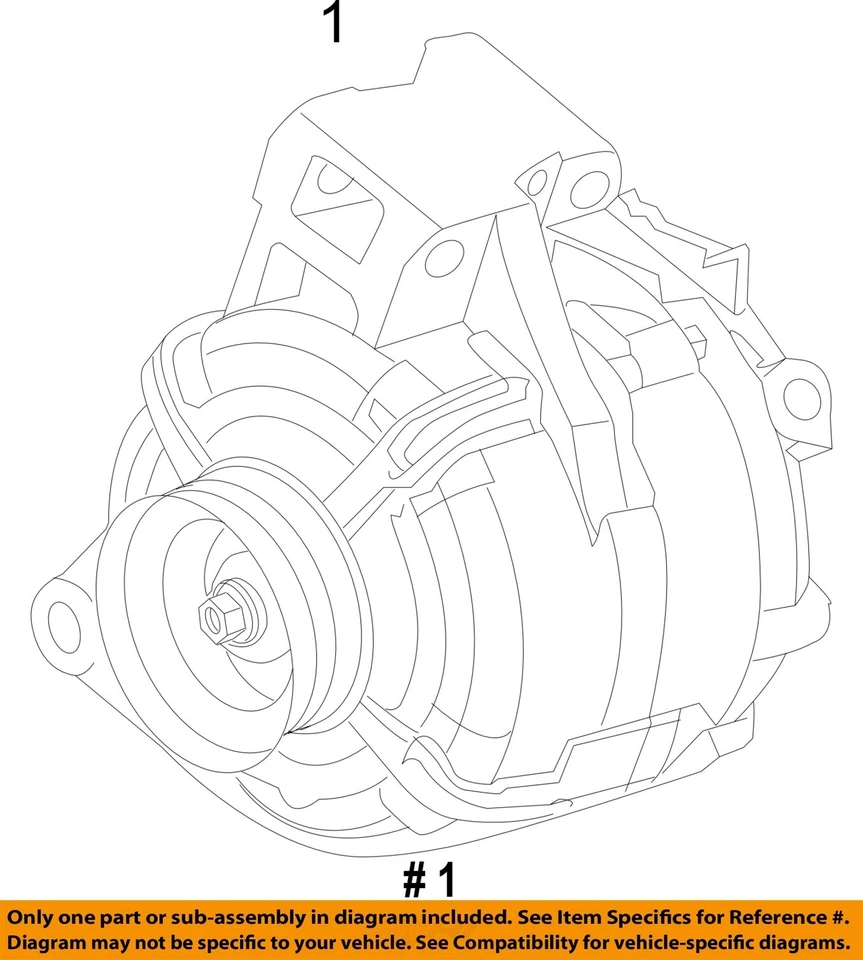 Alternador usado compatible con: Buick Verano 2014 2,4 L ID 13500316 grado A Foto 4 de 4