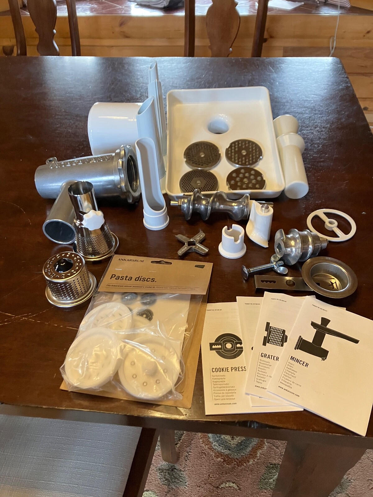 Ankarsrum Accessory Set Mincer/Strainer/Grater/Cookie Press/Pasta