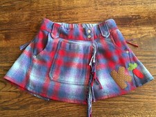 GIRLS OILILY blue/red SKIRT SIZE 116 5-6 YEAR