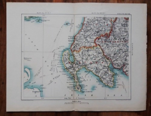 Wigtown 1896, Kirkcudbright. Impresión de mapa de Escocia victoriana. Newtown Stewart. - Imagen 6 de 6