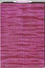 Stabilized Hot Pink Quilted Curl Maple knife scales 0057, 6 1/16 x 2 1/16 x 3/8