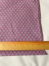 Vintage cotton print fabric/Peter Pan Fabrics 27" x 44"floral squares on pink