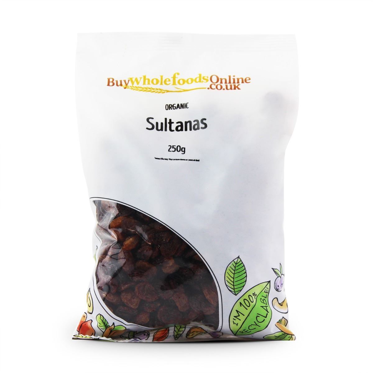 Organic Sultanas 250g | BWFO | Free UK Mainland P&P