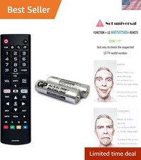 Black Replacement Remote for LG Smart TVs Perfect Fit, No Programming Needed