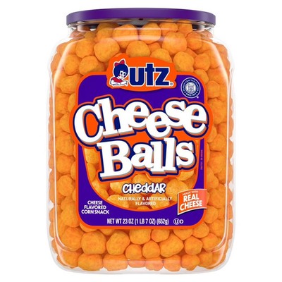 Utz Cheese Balls, 23 oz Barrel fast Free shipping