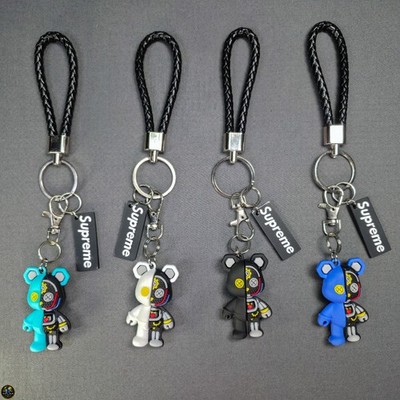 Supreme Bear Keychain Set w/ Lanyard + Clip   4 Colors