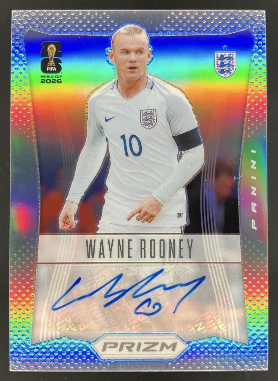 2026 Prizm World Cup Wayne Rooney 2012 Throwback Signatures Silver /75 Auto view 1