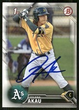 2016 Bowman IOLANA LANA AKAU Signed Card autograph A'S HAWAII ATHLETICS auto