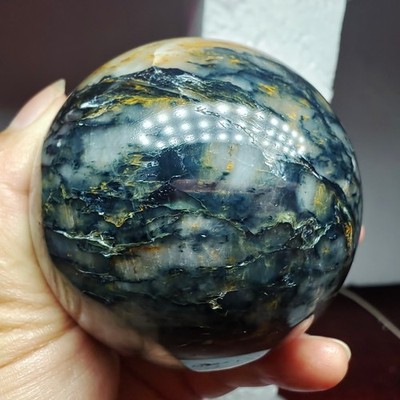 489g WOW! Natural Rare Pietrsite Crystal ball Quartz Sphere Healing