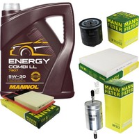 Mann Inspektionspaket 5L Mannol Energy 5W-30 FüR VW Polo 1.4 16V Seat Ibiza III