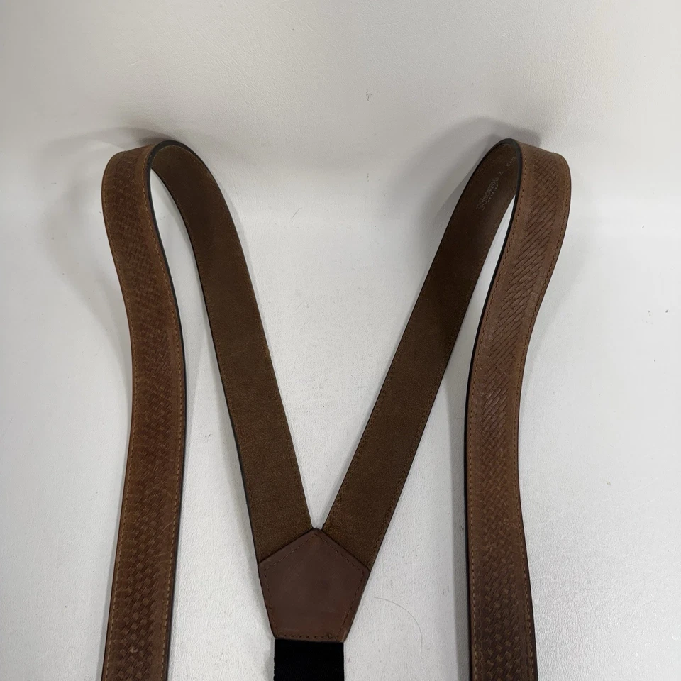 Nocona Western Men’s Size XL Suspenders Leather Basketweave Brown N8512444 - Image 3 of 4