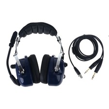 Aviation Pilot Headset Stereo Switch MP3 Music Includes Headset Bag Gel Ear Seal