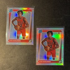 (2) 2021-22 Donruss Optic Rookie Ayo Dosunmu Timberwolves: Silver Prizm