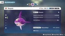 6IV Shiny Sharpedo Pokemon Legends ZA *SAME DAY*