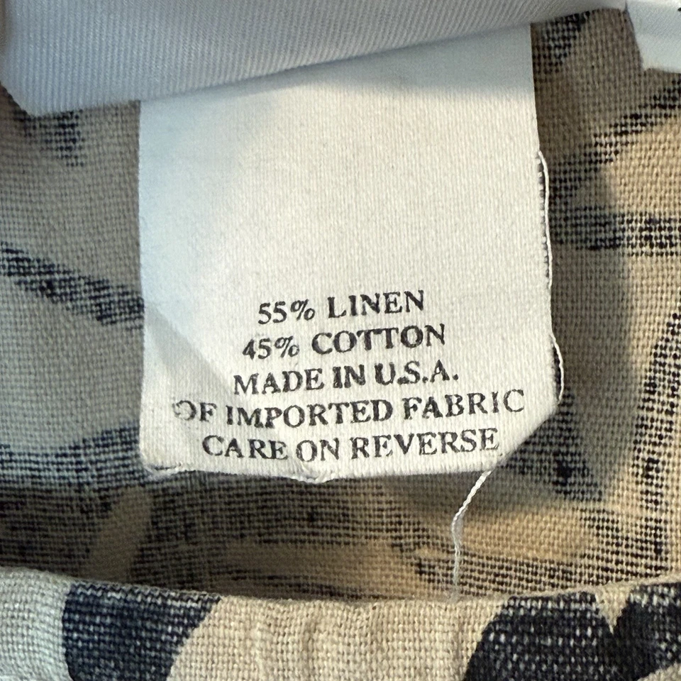 Hot Cotton Marc Ware Linen Blend Top Size L Floral Boxy Lagenlook Cottagecore - Image 4 of 4