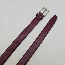 Chaps Ralph Lauren Belt Red Synthetic Leather Mens 38 Nickel Buckle NWOT