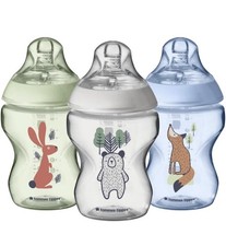 Tommee Tippee Natural Start Baby Bottles Set Of 3 In Different Colors Leak Proof
