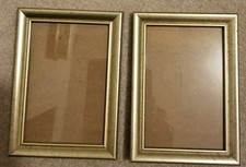 4"x 6" Traditional Gold Picture Frame,2pack Tabletop with Glass..