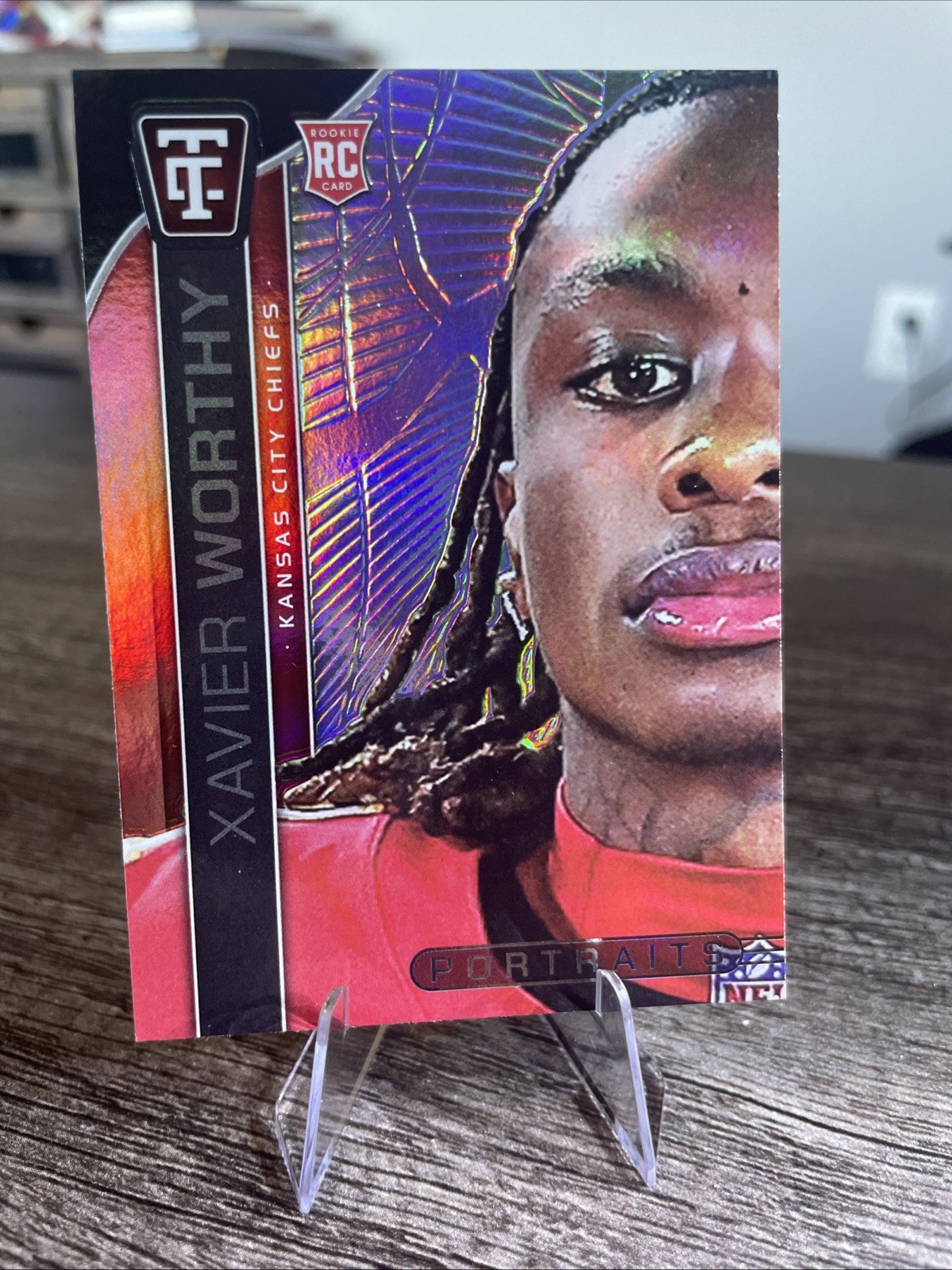 Xavier Worthy - 2024 Panini Totally Certified - Portraits - #7 Mirror Rookie RC