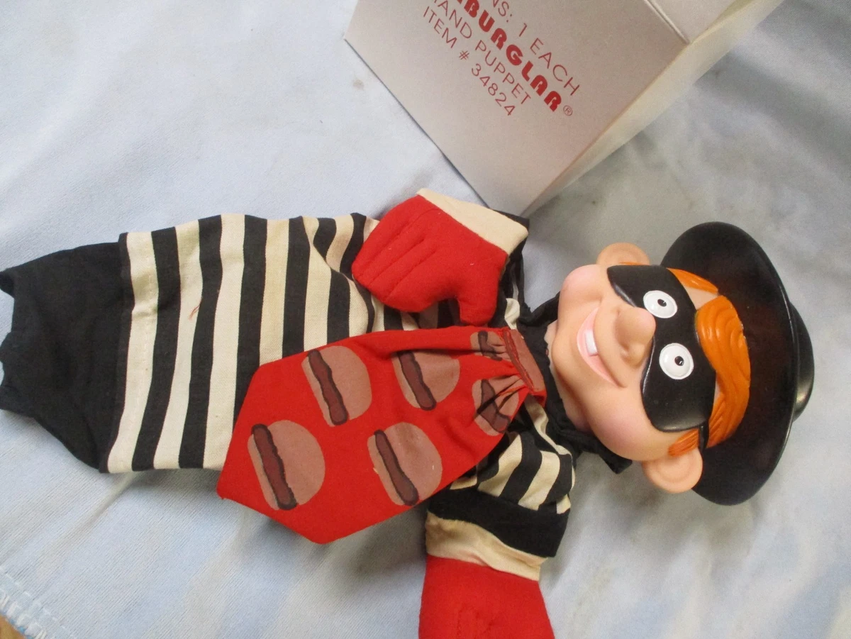 VINTAGE MCDONALDS HAND PUPPET HAMBURGLAR #34824 NEW IN BOX | eBay