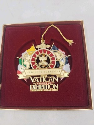 Medieval Frescoes Christmas Ornament 2002 -The Vatican Exhibition- Lubbock Texas