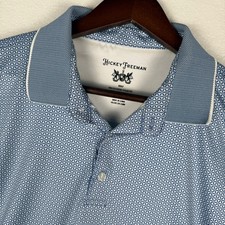 Hickey Freeman Golf Polo Shirt Mens XL Geometric AOP Stretch Performance