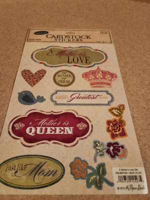 The Paper Studio~A Mother's Love~Glittered Cardstock Stickers 