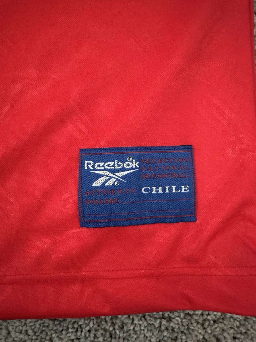 CHILE 1996 1998 HOME FOOTBALL SHIRT SOCCER JERSEY REEBOK sz L MEN