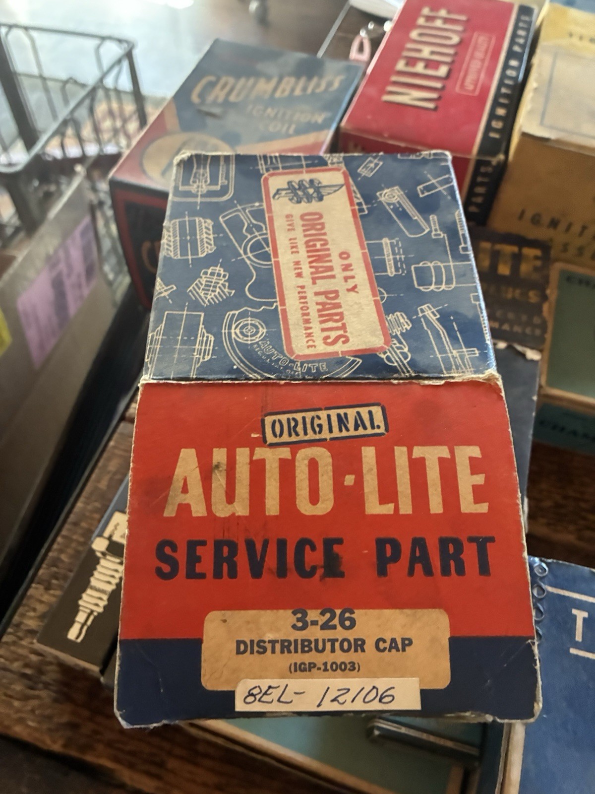 Autolite Original 3-26 Distributor Cap ford trucks old vintage packaging