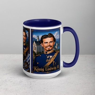 König Ludwig II. von Bayern Bavarian Monarch Neuschwanstein Fan 15oz Coffee Mug