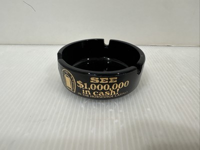 Binion's Horseshoe Hotel & Casino Las Vegas Vintage Casino  Black Ash Tray