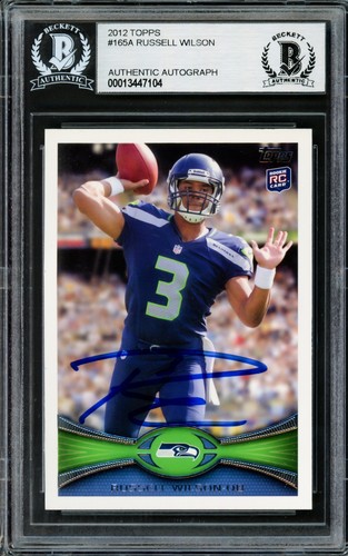 Russell Wilson [Autograph] #165 2012 Topps card
