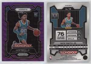 2023-24 Panini Prizm Monopoly Purple Wave Prizm Nick Smith Jr #14 Rookie RC