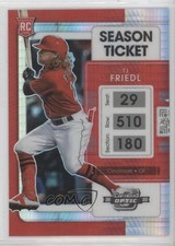 2022 Panini Chronicles Contenders Optic Hyper Prizm 44/299 TJ Friedl #16 12w4