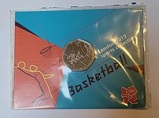 2011 London 2012 Olympic Games Uncirculated UK Basketball Fifty Pence 50p Coin