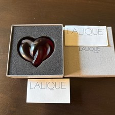 Lalique France Entwined Knotted Red Heart Paperweight Signed Excellent Condition