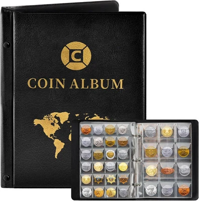 CUIDONGSHENG Münzen Sammelalbum 300 Stück,Münzen Aufbewahrung Album 2 Euro, Coin Album