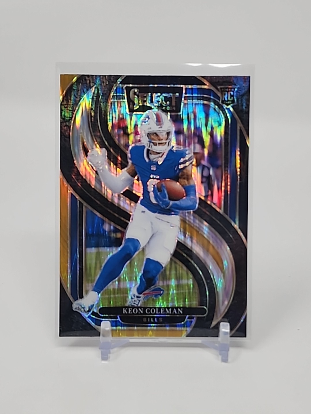 2024 Select - Premier Level Keon Coleman #153 Black & Gold Shock Prizm (RC)