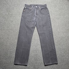 Vintage Levis 501 Jeans Black Mens 32x30 30x29 Fit Button Fly Straight Leg USA