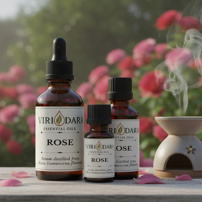 Organic Rose Essential Oil   100% Pure & Natural   Free Shipping