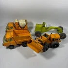 Vintage Tonka Construction Toy Lot 4 Dump Truck Cement Mixer Loader Road Grader