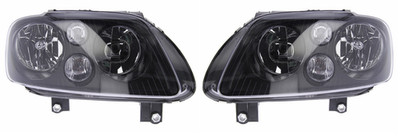 2x SCHEINWERFER LINKS RECHTS MOTOR für VW CADDY 3 04-10 TOURAN 1T 04-07 SCHWARZ