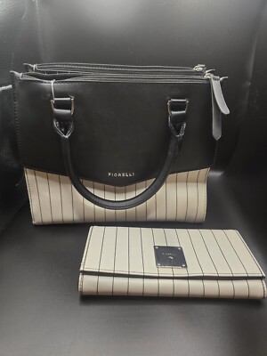 Fiorelli Mia Grab Bag and purse set, Stripe Mix UK
