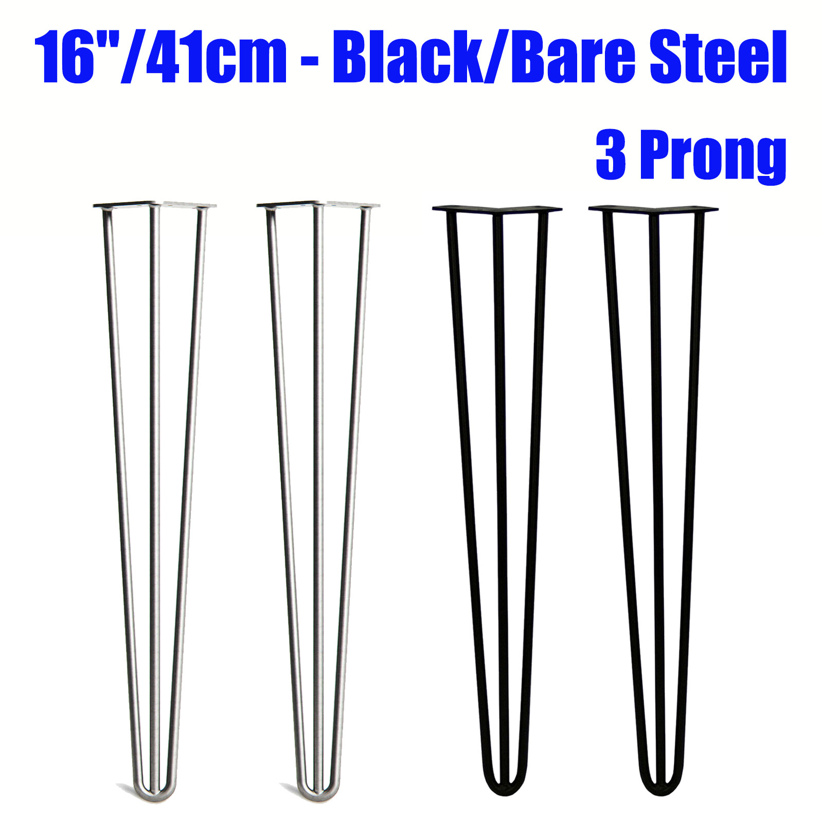 4 x Hairpin Table Legs Hair Pin Legs Set for Furniture Bench Desk Metal