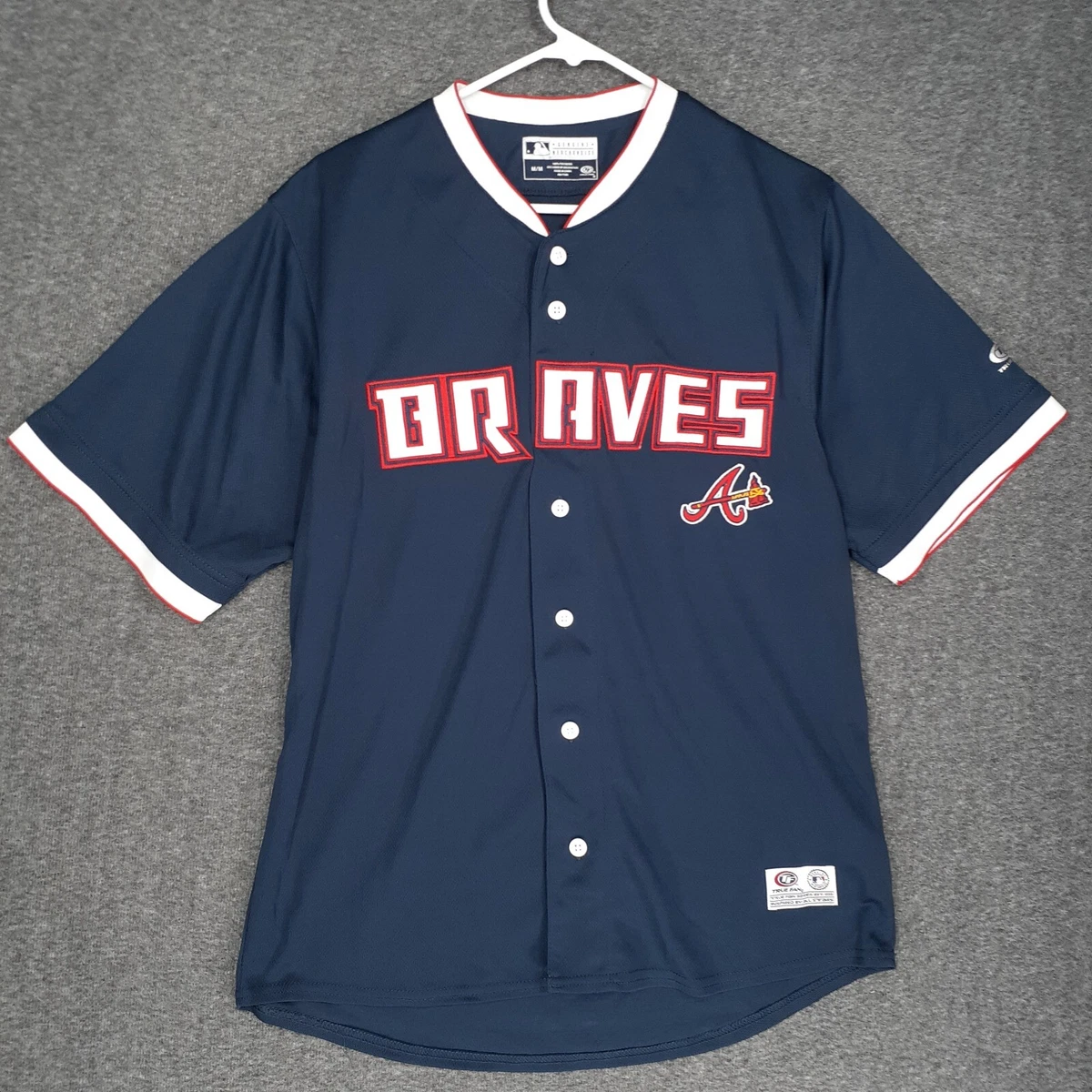 Braves button best sale up jersey