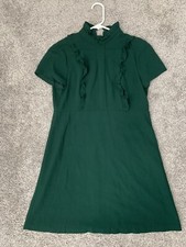 ZARA Women short sleeves green dress Sz M