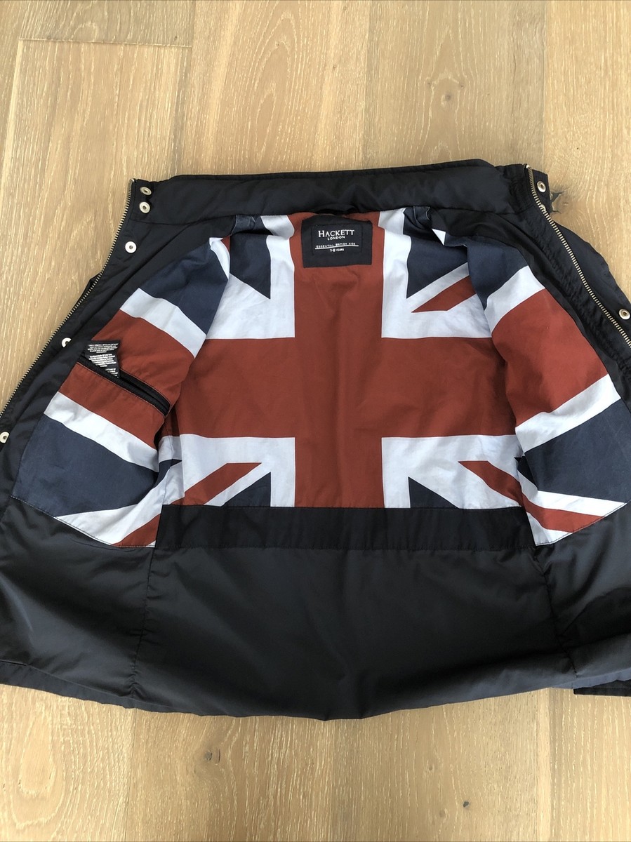 Pre Owned Boys HACKETT spring Velo Speed JACKET Blue Size 7-8