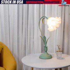 Tiffany Table Lamp Bedside Lamp Floral Stained Glass Lamp Desk Light 19.6" H NEW