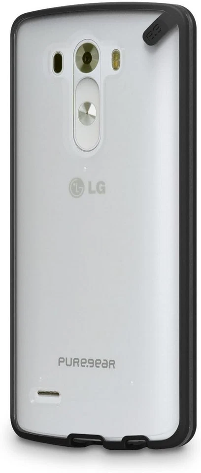 Funda delgada PureGear para LG G3, transparente/negra Foto 3 de 4