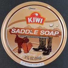 KIWI SADDLE SOAP & LEATHER CARE Jumbo 3 1/8 o...